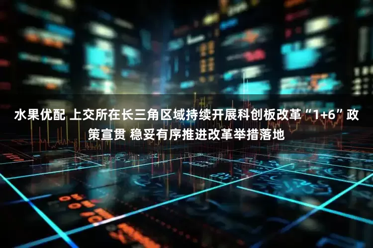 水果优配 上交所在长三角区域持续开展科创板改革“1+6”政策宣贯 稳妥有序推进改革举措落地